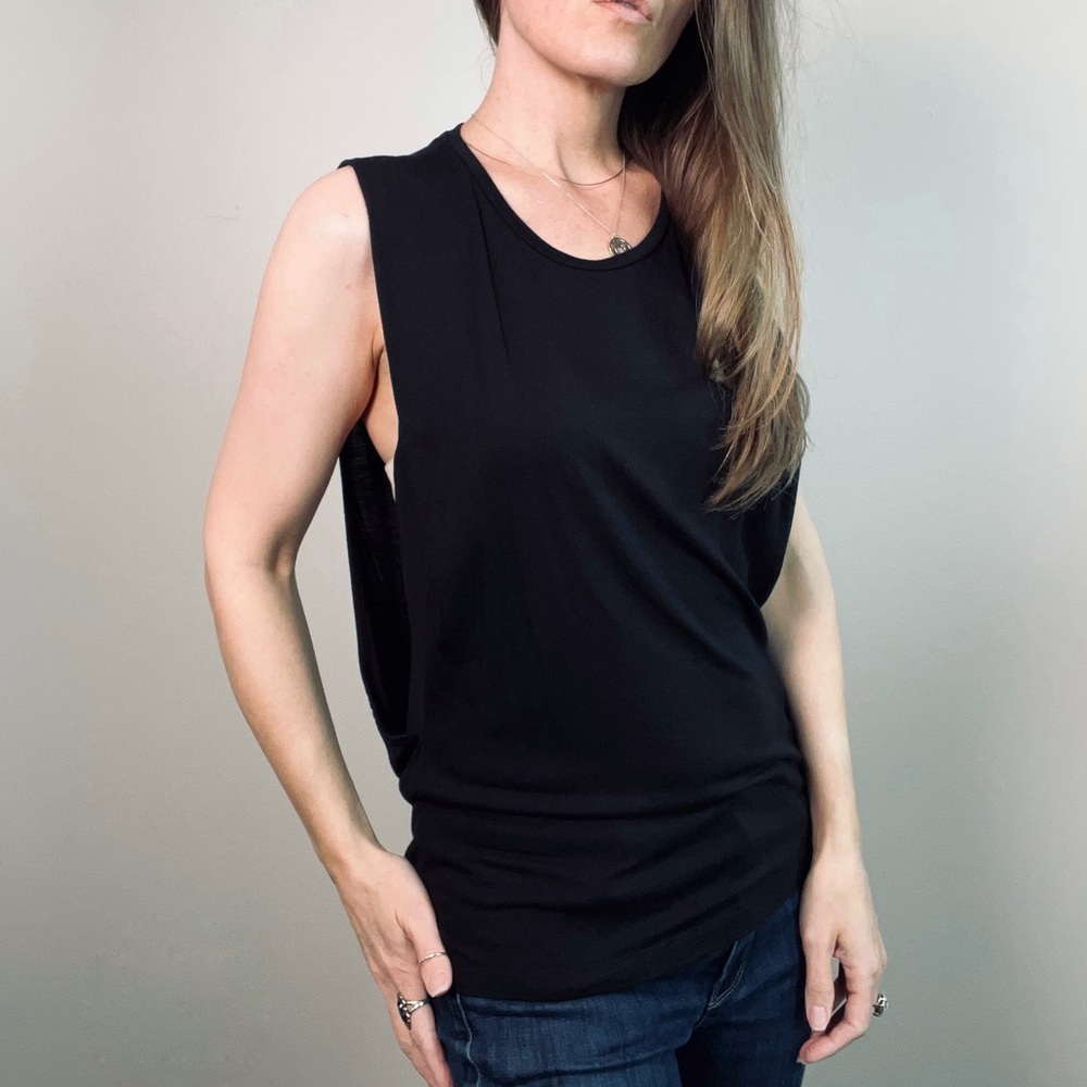ALLSAINTS Alvie Black layered Sleeveless Tank Top size US 2